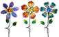 Preview: Schönes, dekoratives Windrad Blume in lila-blau ca. 88 cm - Gartendekoration